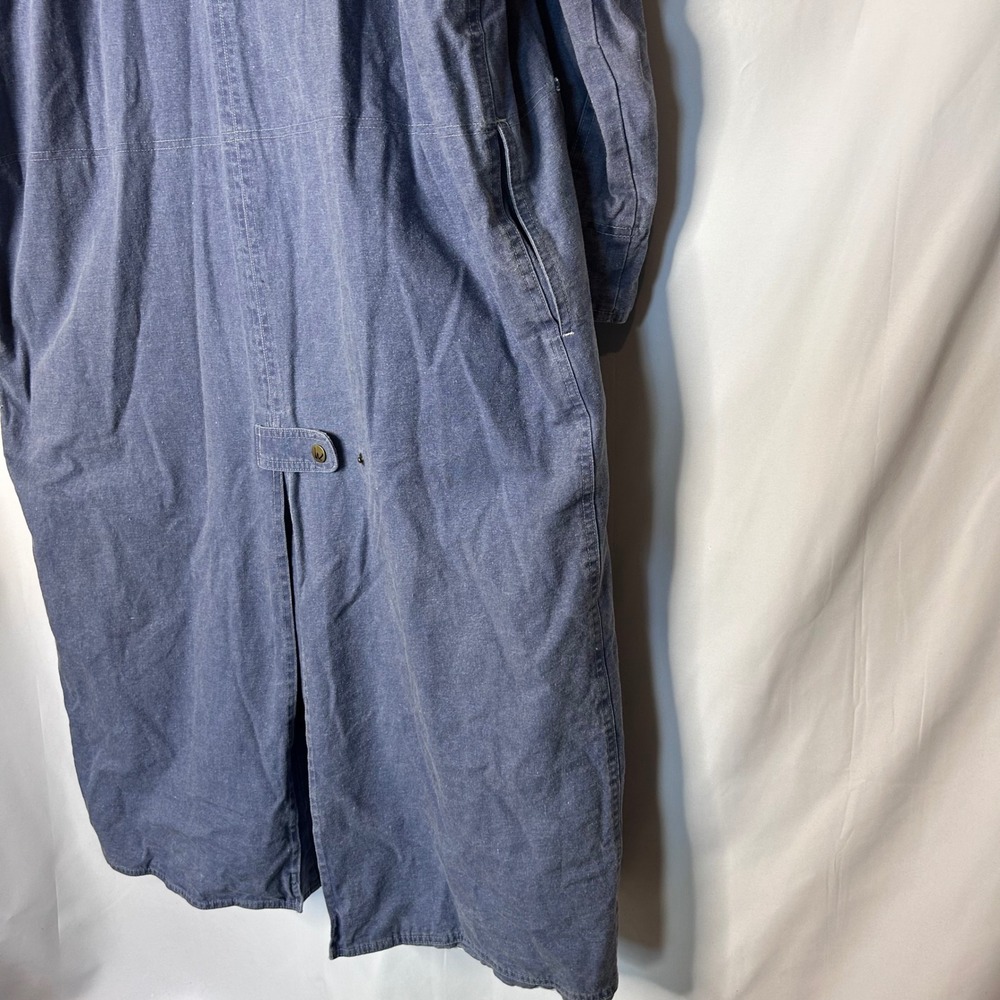 Wallamwan Jacket Size XL Mens Denim Long Duster Coat Indigo Blue Western Style - Picture 14 of 15